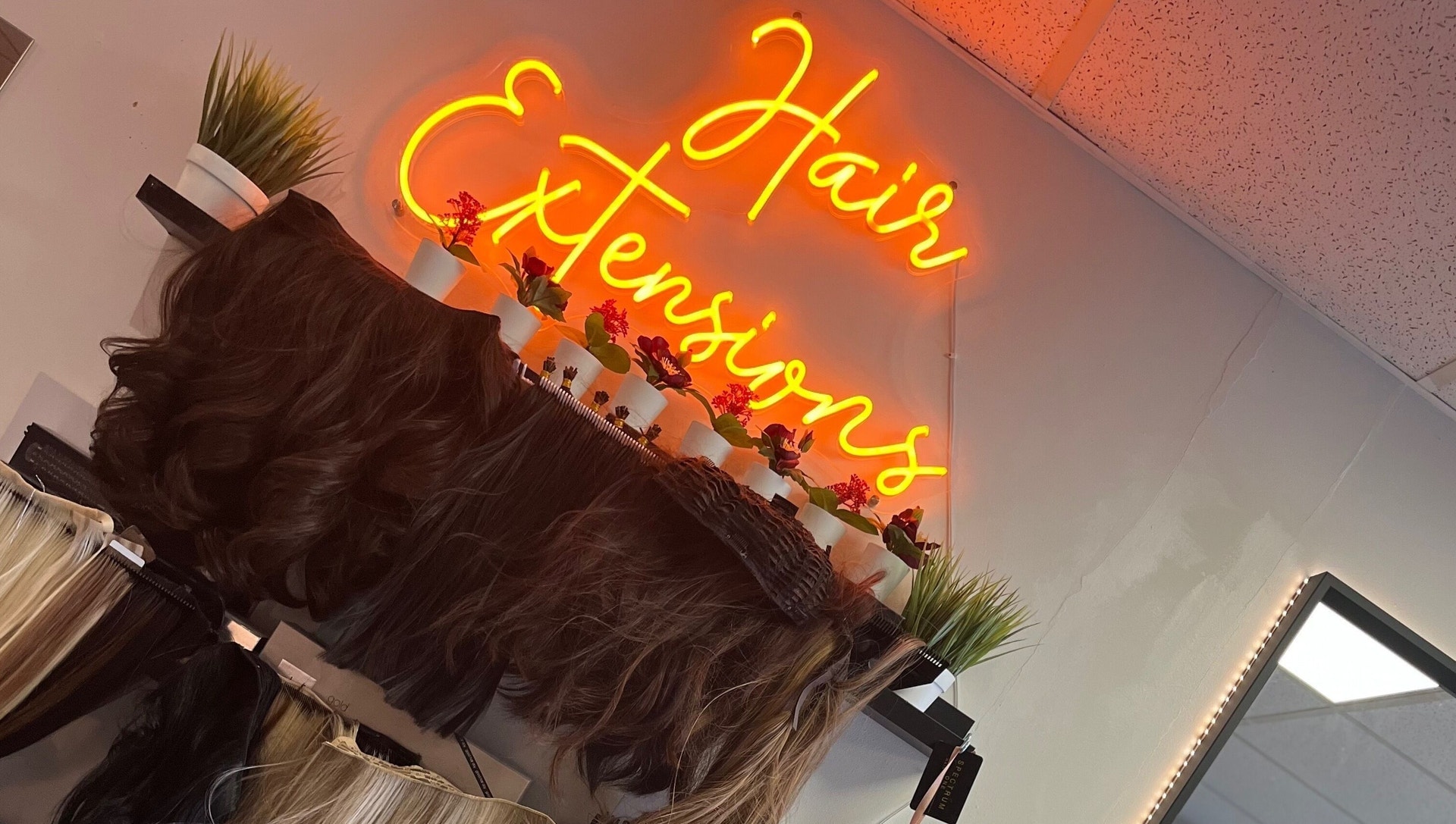 Our hair extensions display