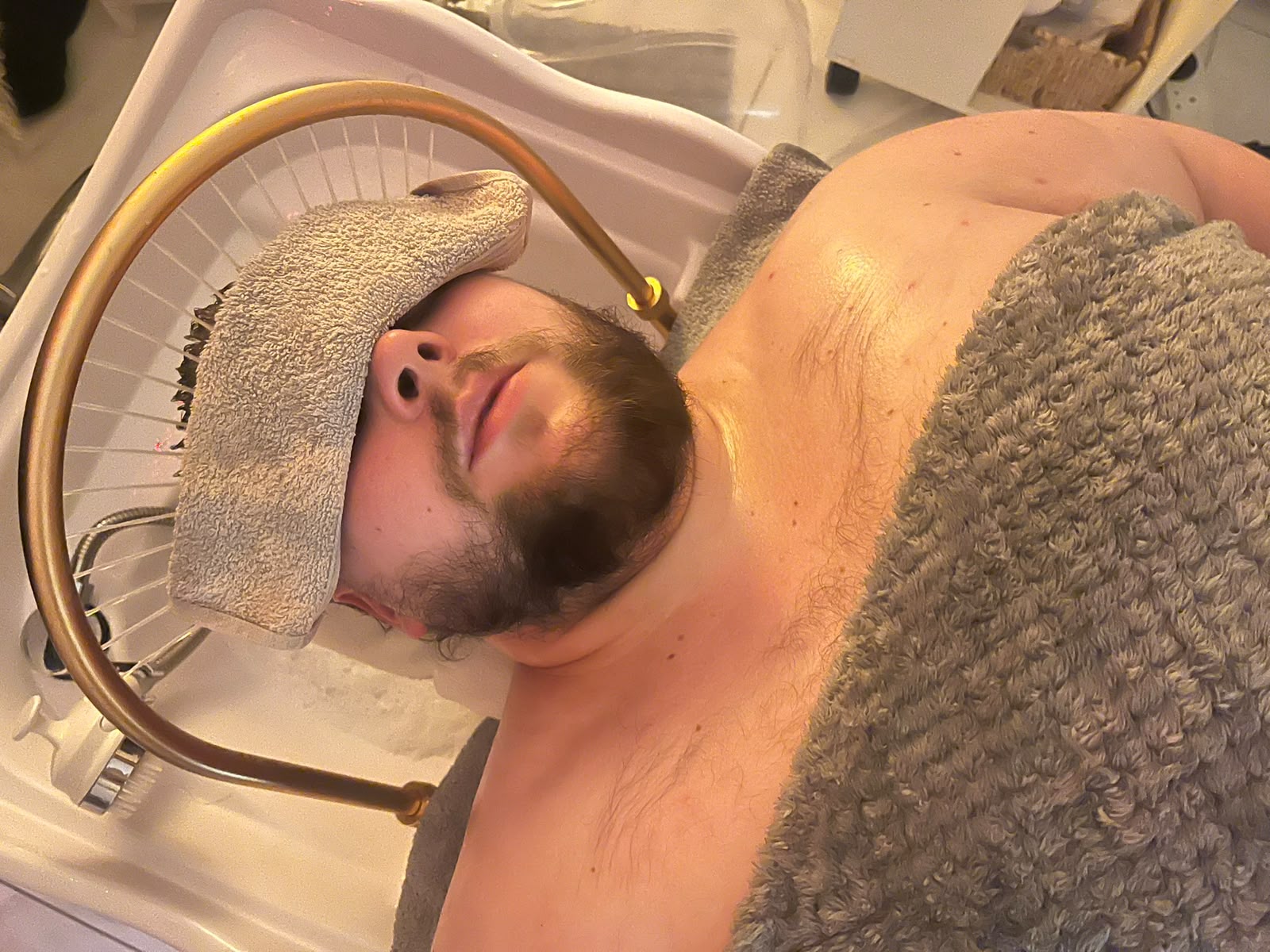 A head spa treatment
