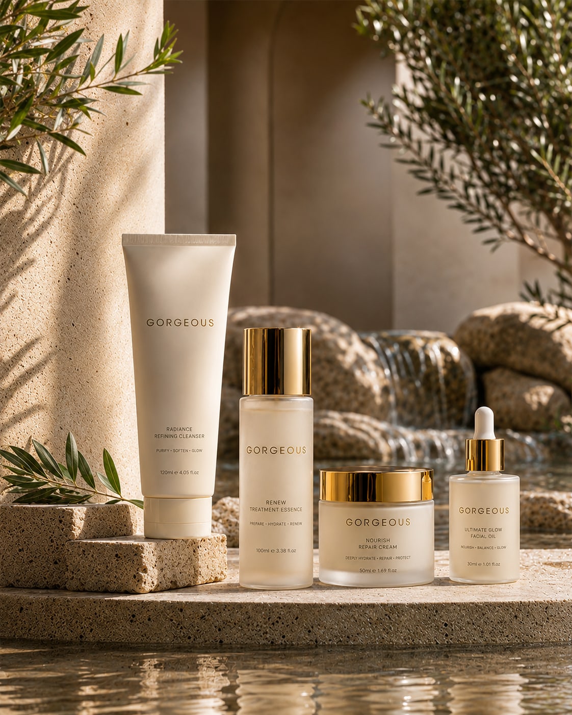 Gorgeous salon hair and skincare product collection